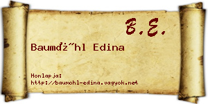 Baumöhl Edina névjegykártya
